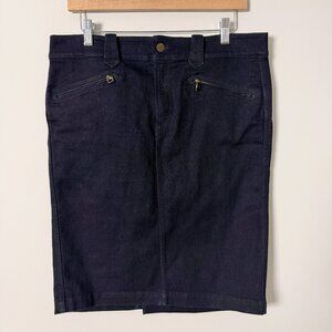 Lauren Jeans Co Navy Jean Pencil Skirt 8